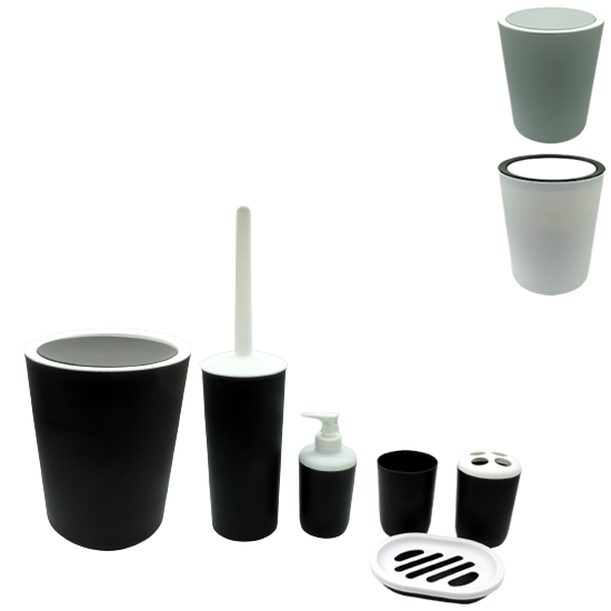 KIT DE BANHEIRO COM 6PCS PLAST.-KITS DE BANHEIRO