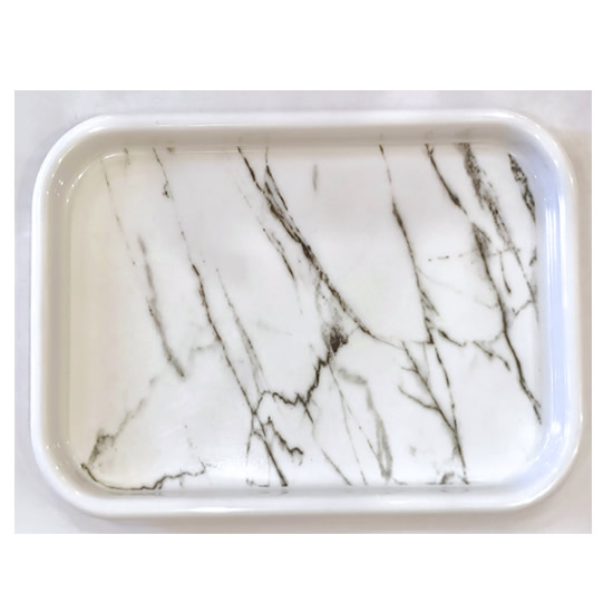 BANDEIJA MELAMINA D/ MARMOR. 32X26CM COZINHA & UD