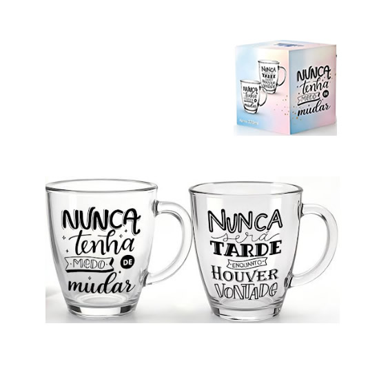 CANECA DE VIDRO 370ML-COZINHA & UD