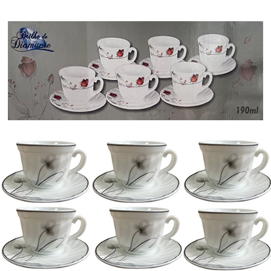 XICARAS DE CHA 190ML 12PCS XICARAS